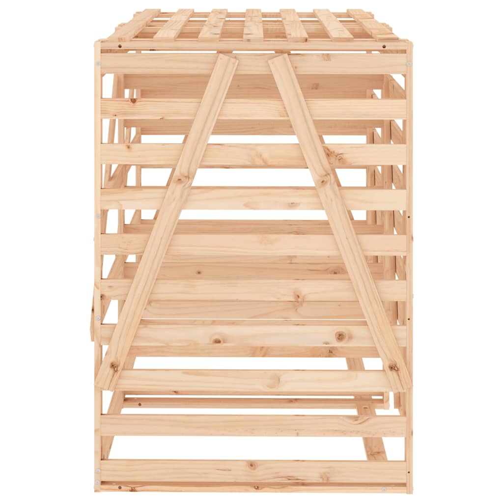 Mülltonnenbox Für 2 Tonnen Massivholz Kiefer