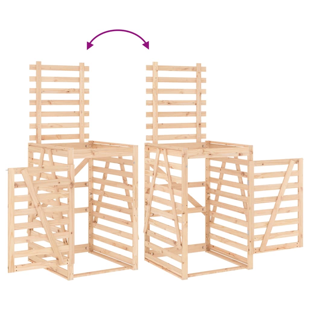 Mülltonnenbox Für 2 Tonnen Massivholz Kiefer