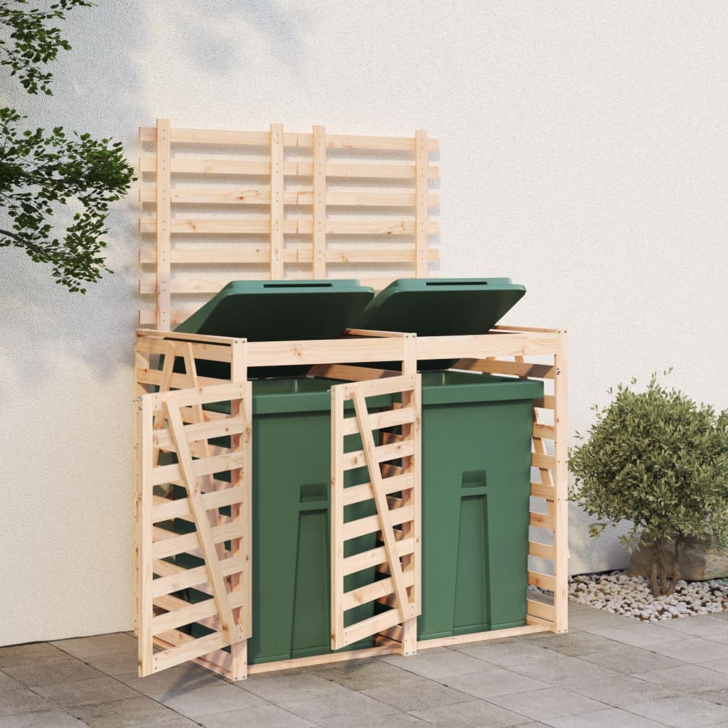 Mülltonnenbox Für 2 Tonnen Honigbraun Massivholz Kiefer