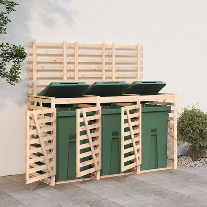Mülltonnenbox Für 3 Tonnen Honigbraun Massivholz Kiefer