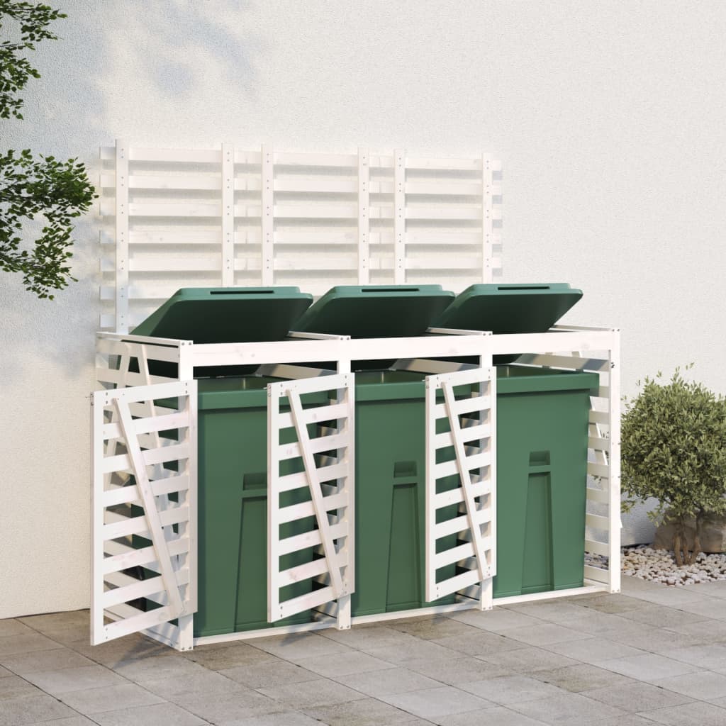 Mülltonnenbox Für 3 Tonnen Honigbraun Massivholz Kiefer
