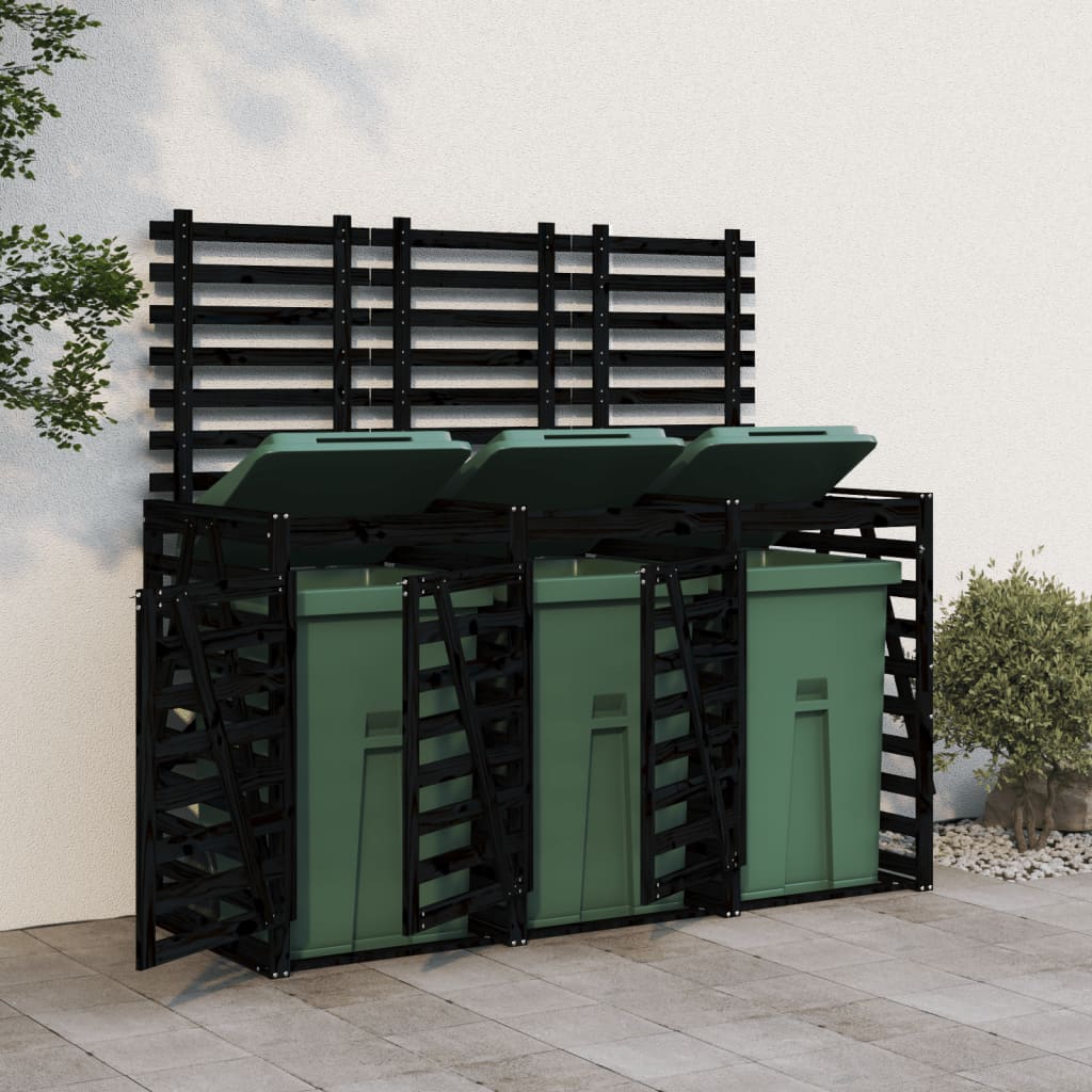 Mülltonnenbox Für 3 Tonnen Honigbraun Massivholz Kiefer
