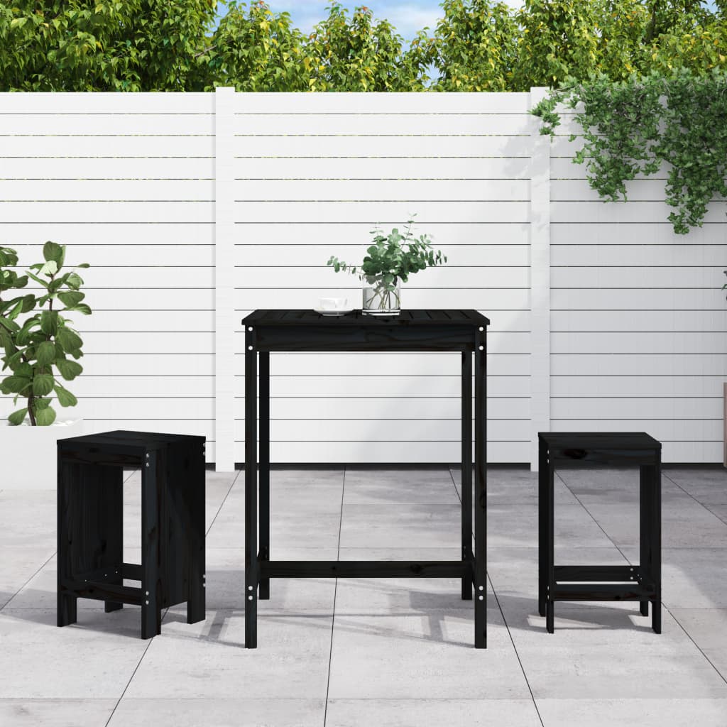 3-Tlg. Gartenbar-Set Massivholz Douglasie