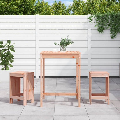 3-Tlg. Gartenbar-Set Massivholz Douglasie