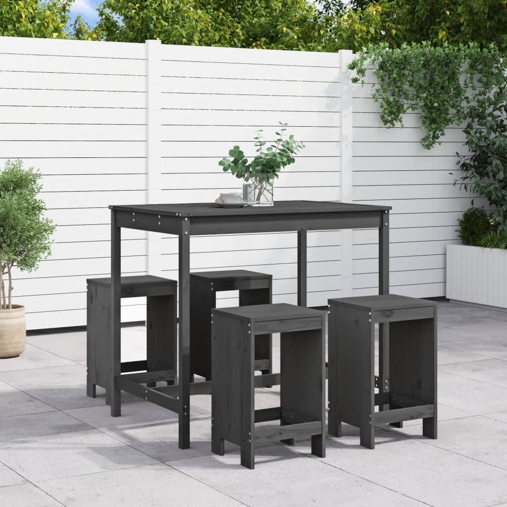 5-Tlg. Gartenbar-Set Massivholz Douglasie