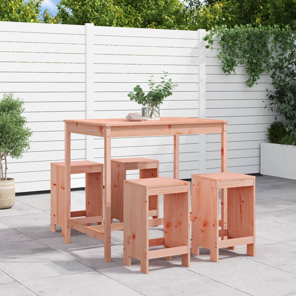 5-Tlg. Gartenbar-Set Massivholz Douglasie