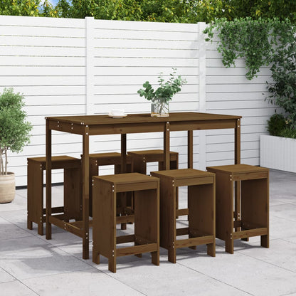 7-Tlg. Gartenbar-Set Massivholz Douglasie