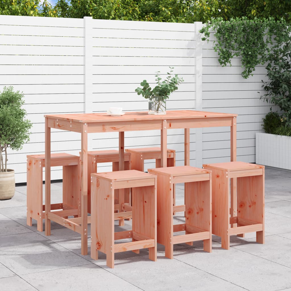 7-Tlg. Gartenbar-Set Massivholz Douglasie