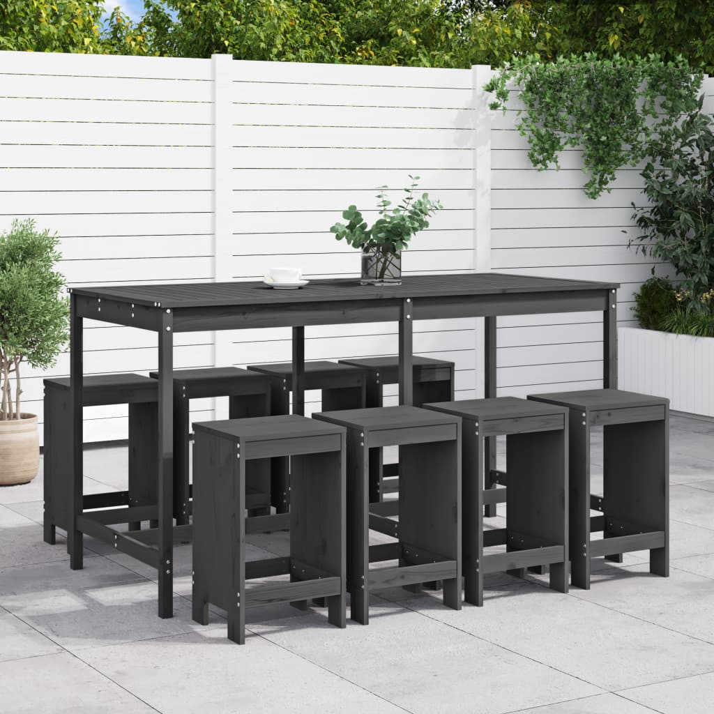 9-Tlg. Gartenbar-Set Massivholz Douglasie