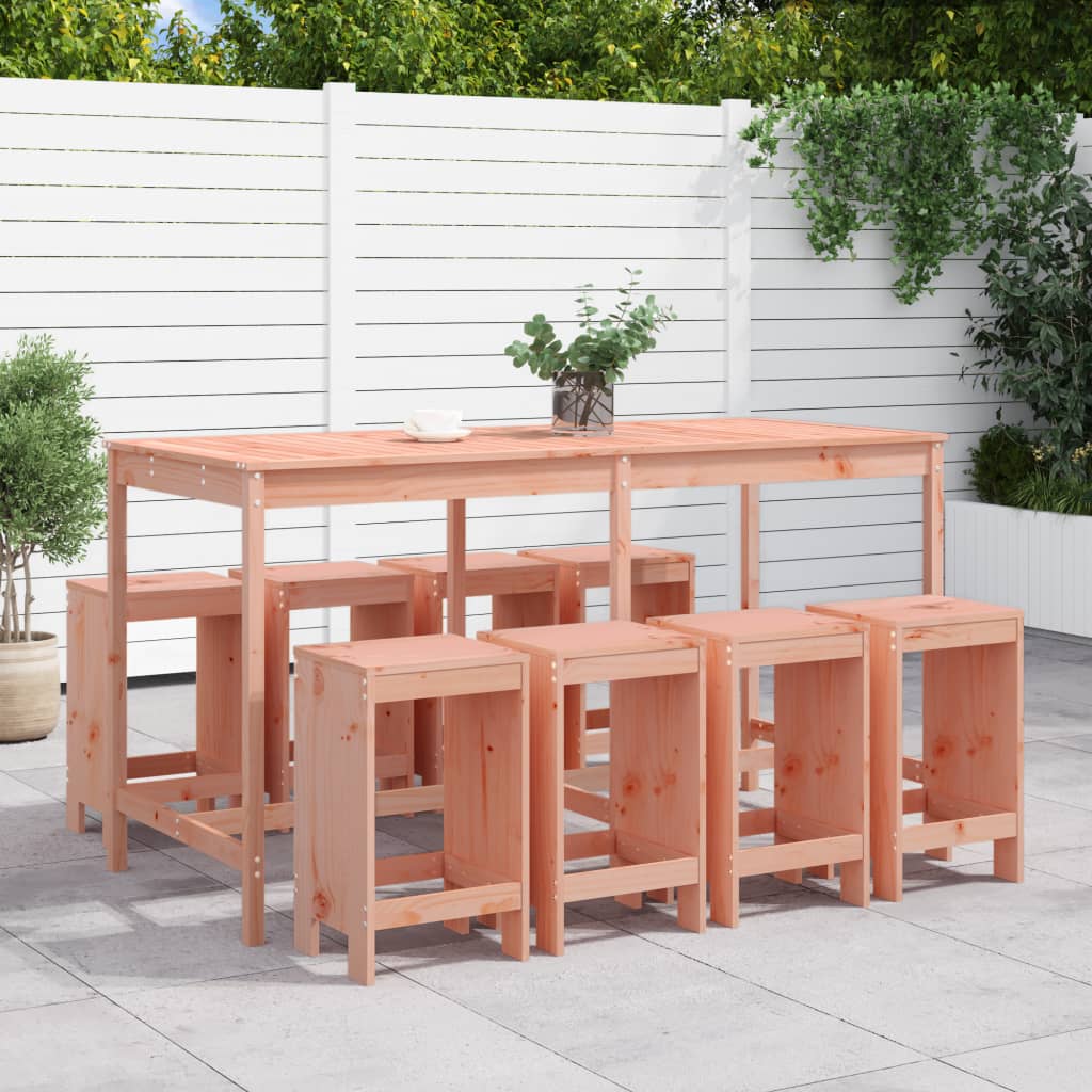 9-Tlg. Gartenbar-Set Massivholz Douglasie