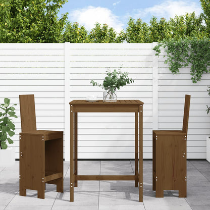 3-Tlg. Gartenbar-Set Massivholz Douglasie