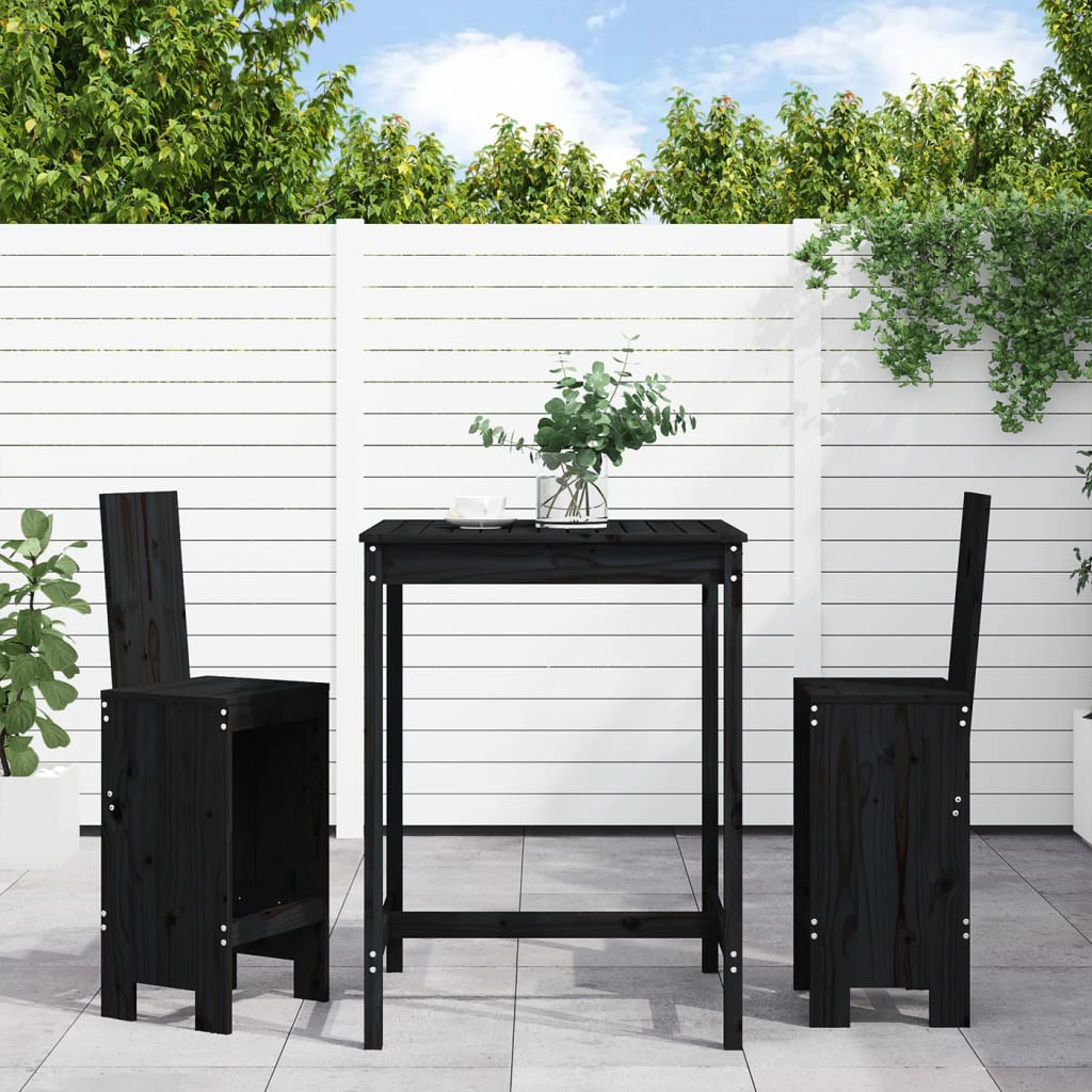3-Tlg. Gartenbar-Set Massivholz Douglasie