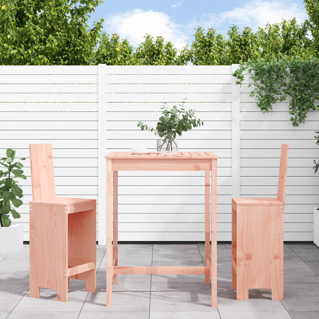 3-Tlg. Gartenbar-Set Massivholz Douglasie