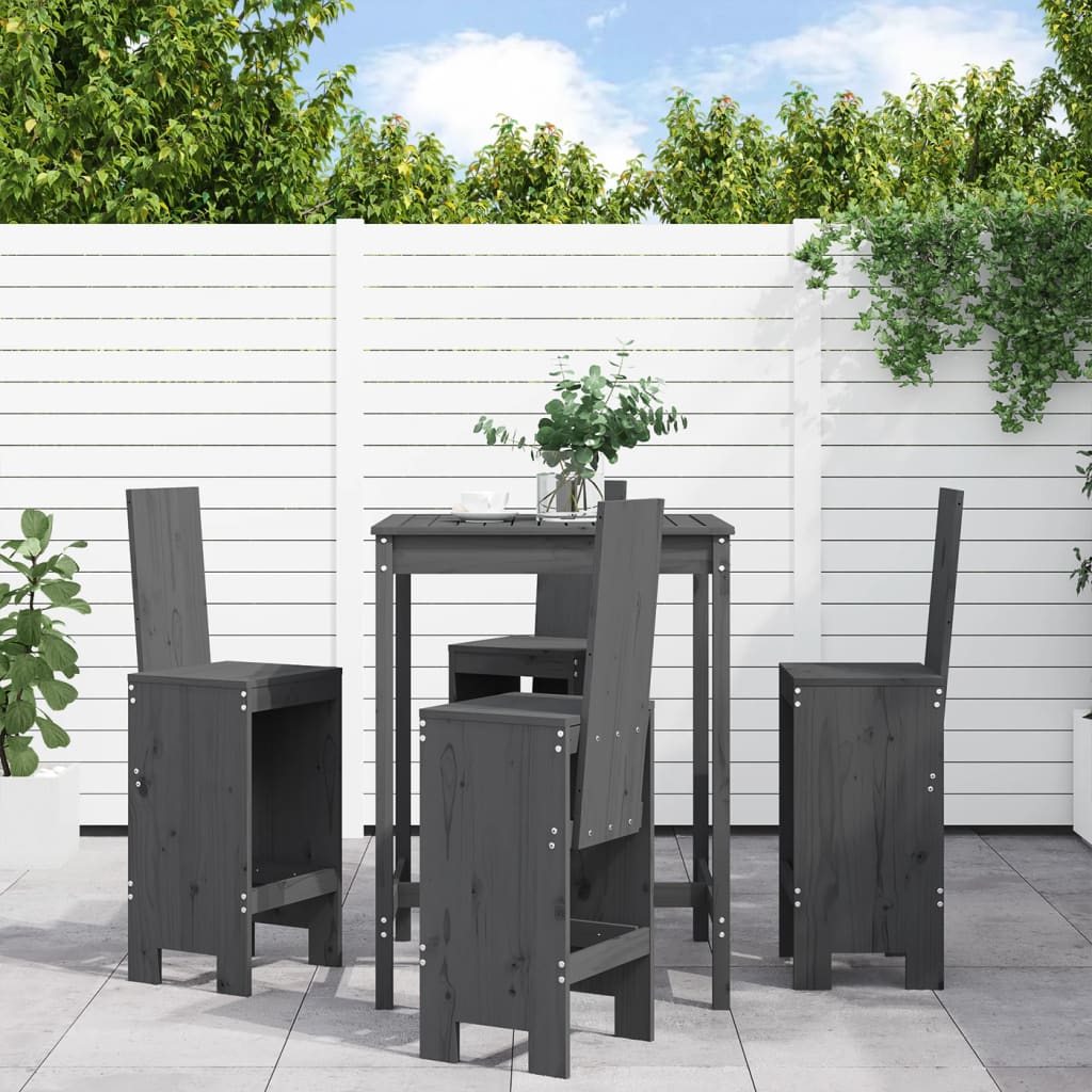 5-Tlg. Gartenbar-Set Massivholz Douglasie