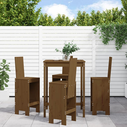 5-Tlg. Gartenbar-Set Massivholz Douglasie