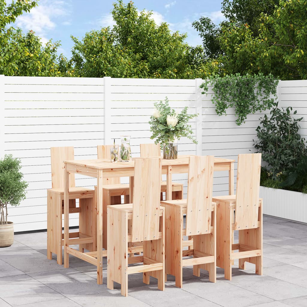 7-Tlg. Gartenbar-Set Massivholz Douglasie