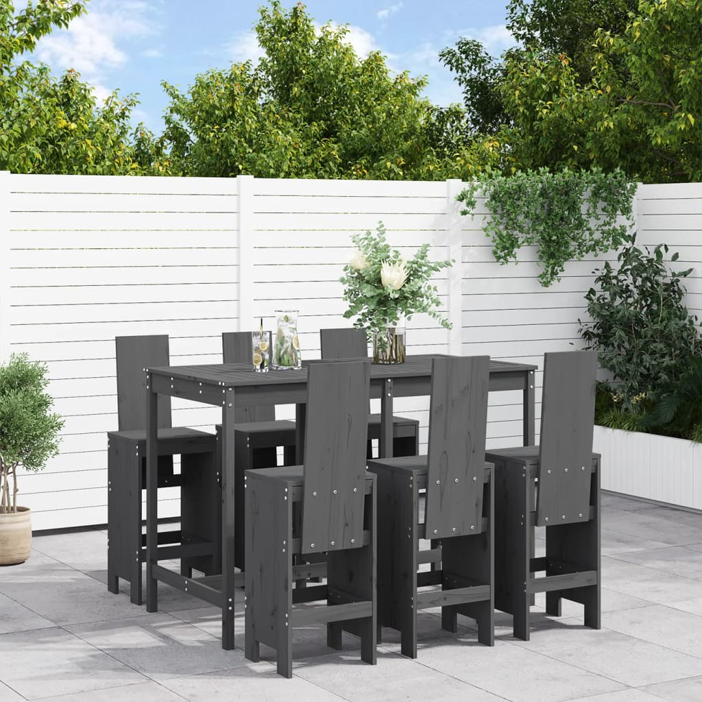 7-Tlg. Gartenbar-Set Massivholz Douglasie