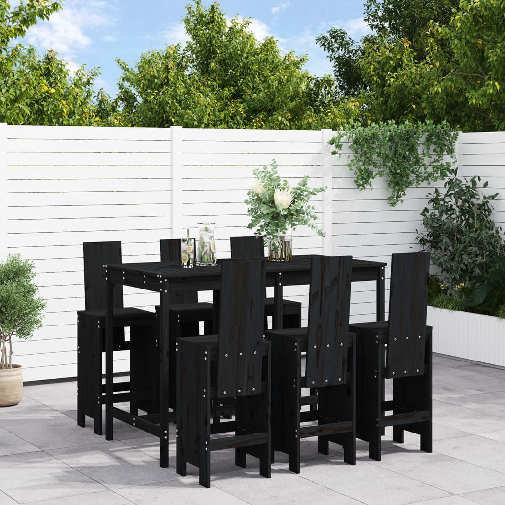 7-Tlg. Gartenbar-Set Massivholz Douglasie
