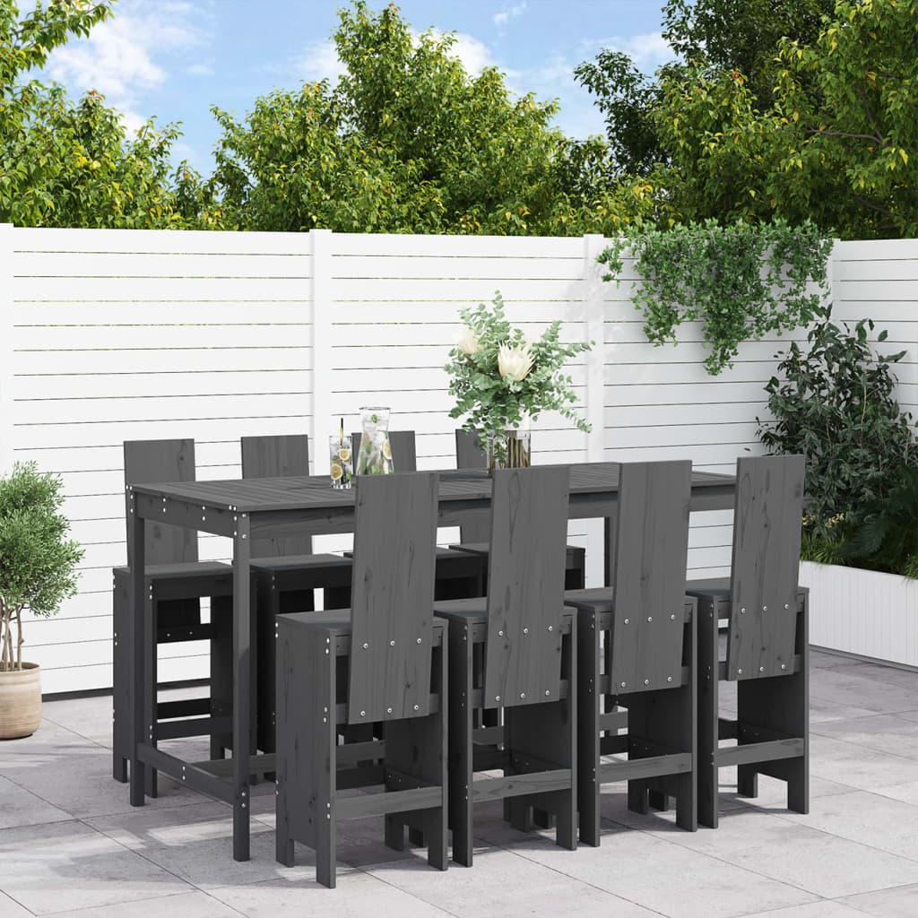 9-Tlg. Gartenbar-Set Massivholz Douglasie