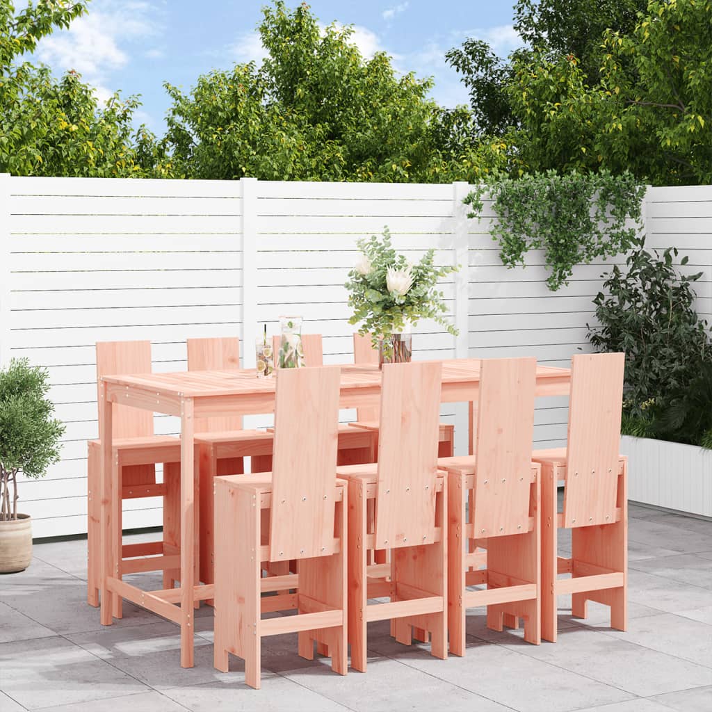 9-Tlg. Gartenbar-Set Massivholz Douglasie