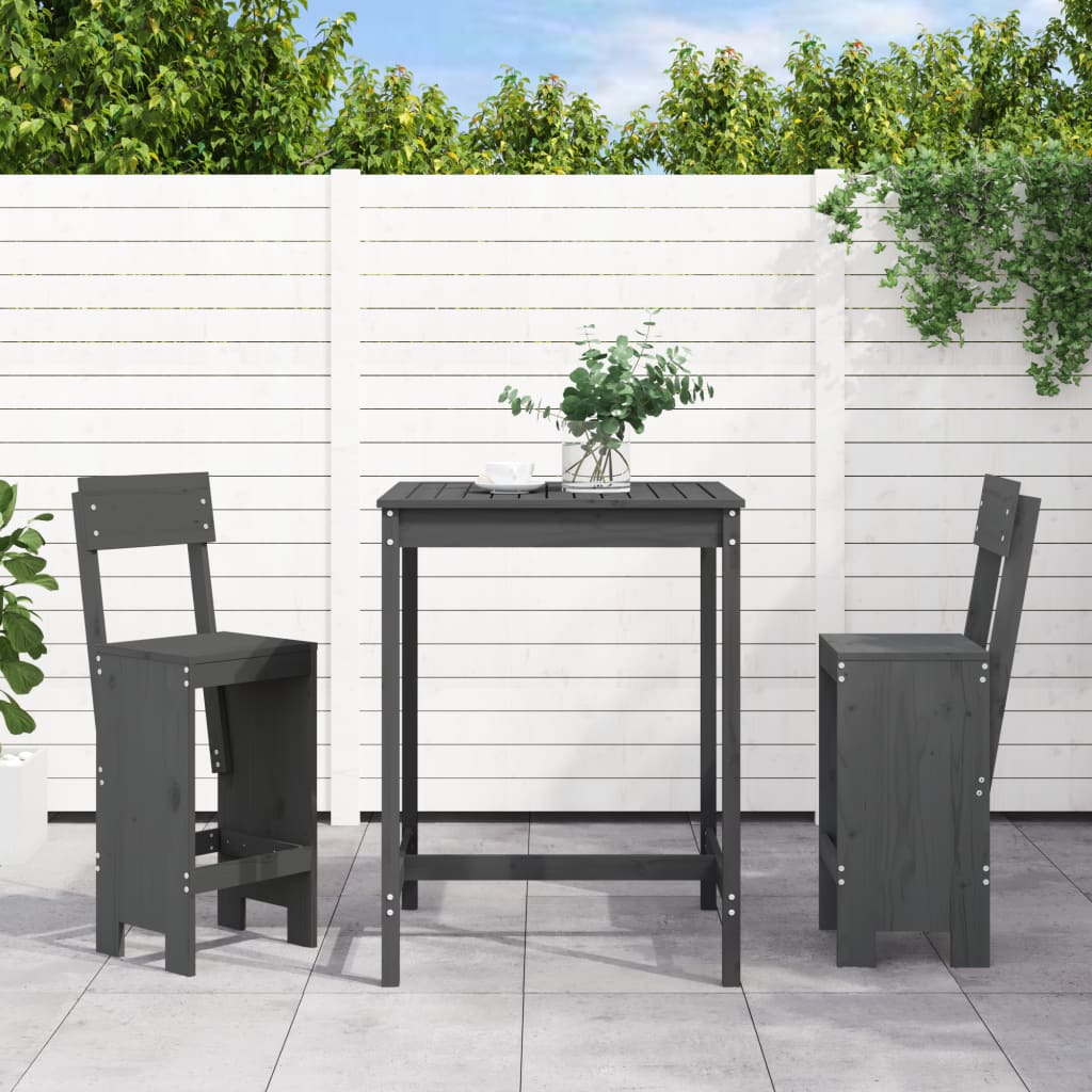 3-Tlg. Gartenbar-Set Massivholz Douglasie