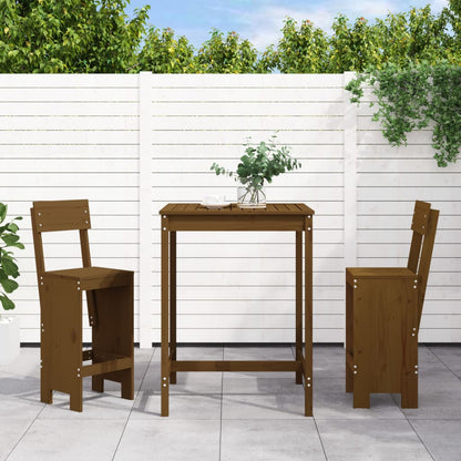 3-Tlg. Gartenbar-Set Massivholz Douglasie