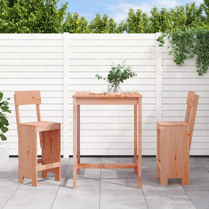 3-Tlg. Gartenbar-Set Massivholz Douglasie