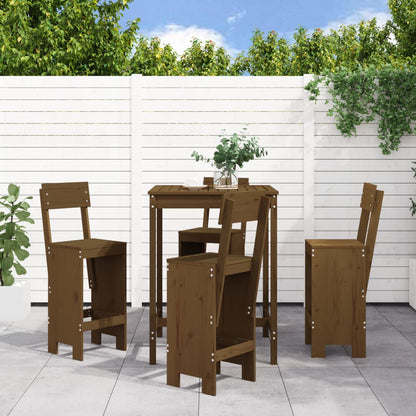 5-Tlg. Gartenbar-Set Massivholz Douglasie
