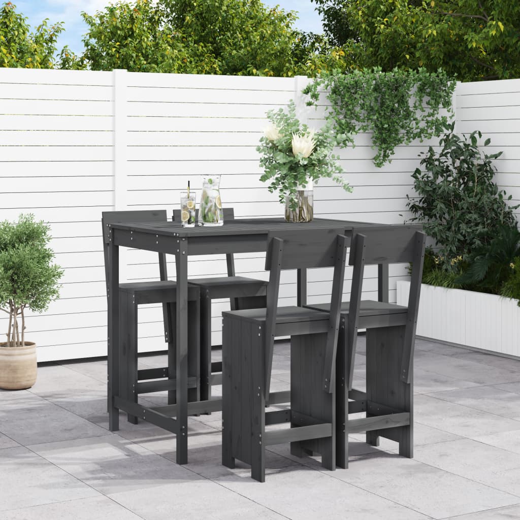 5-Tlg. Gartenbar-Set Massivholz Douglasie