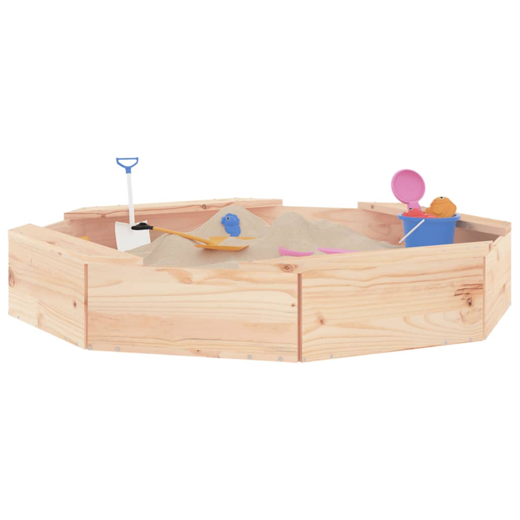 Sandkasten Mit Sitzen Achteck Massivholz Kiefer