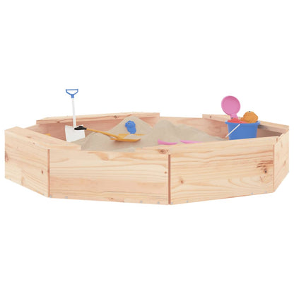 Sandkasten Mit Sitzen Achteck Massivholz Kiefer