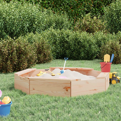 Sandkasten Mit Sitzen Achteck Massivholz Kiefer