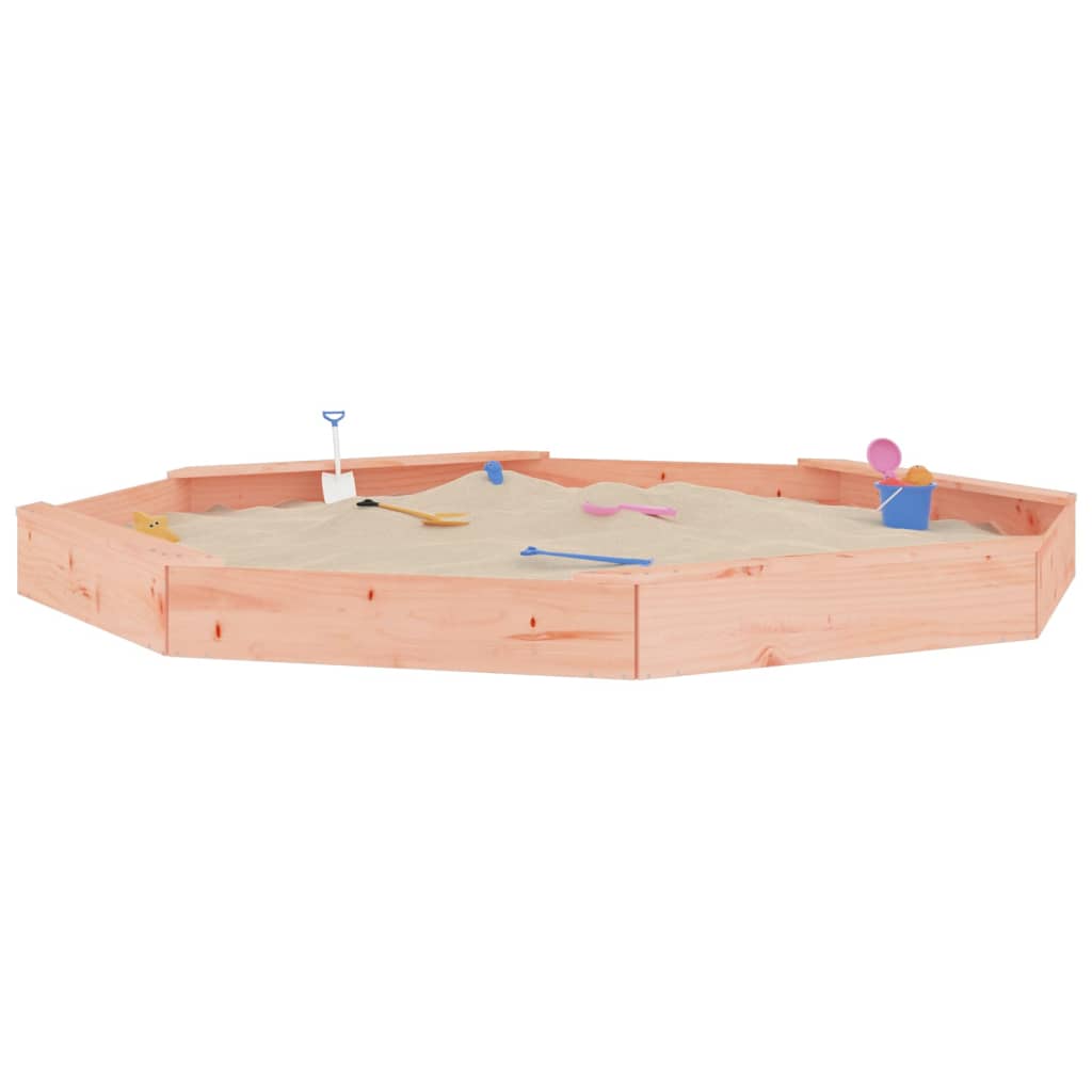 Sandkasten Mit Sitzen Achteck Massivholz Douglasie