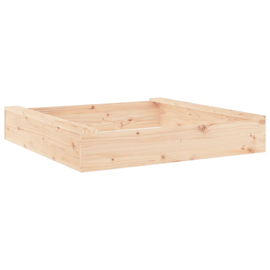 Sandkasten Mit Sitzen Quadratisch Massivholz Kiefer