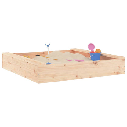 Sandkasten Mit Sitzen Quadratisch Massivholz Kiefer