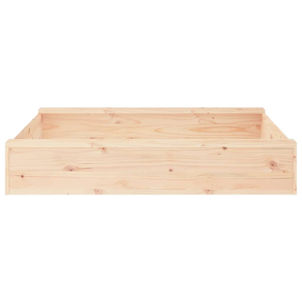 Sandkasten Mit Sitzen Quadratisch Massivholz Kiefer