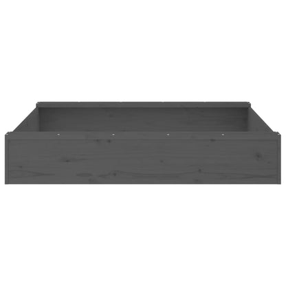 Sandkasten Mit Sitzen Grau Quadratisch Massivholz Kiefer