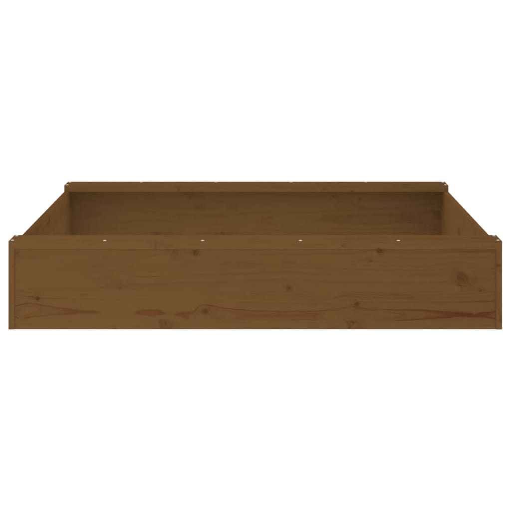 Sandkasten Mit Sitzen Honigbraun Quadratisch Massivholz Kiefer