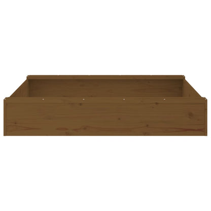 Sandkasten Mit Sitzen Honigbraun Quadratisch Massivholz Kiefer