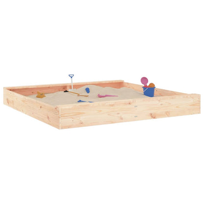 Sandkasten Mit Sitzen Quadratisch Massivholz Kiefer