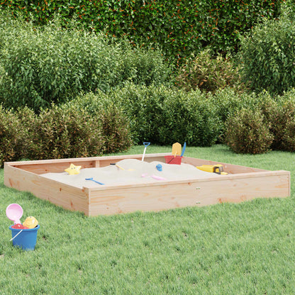 Sandkasten Mit Sitzen Quadratisch Massivholz Kiefer