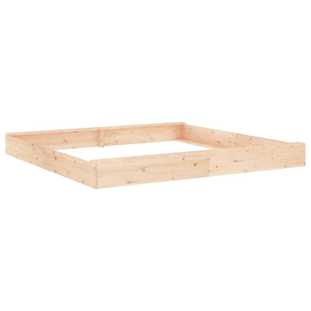 Sandkasten Mit Sitzen Quadratisch Massivholz Kiefer