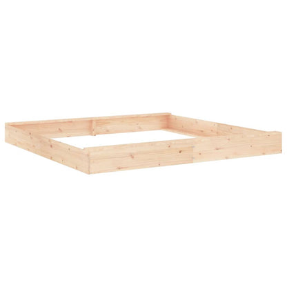 Sandkasten Mit Sitzen Quadratisch Massivholz Kiefer