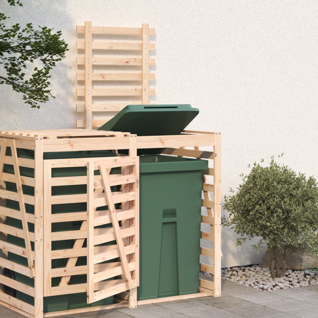 Erweiterung Für Mülltonnenbox Honigbraun Massivholz Kiefer
