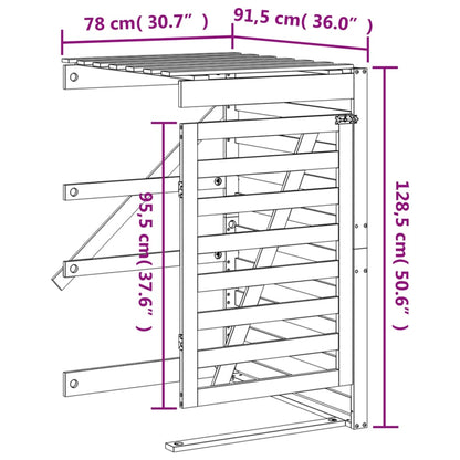 Erweiterung Für Mülltonnenbox Honigbraun Massivholz Kiefer