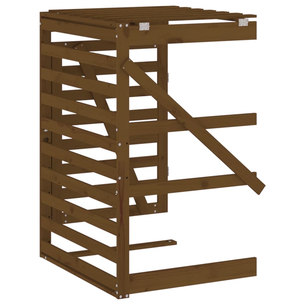 Erweiterung Für Mülltonnenbox Honigbraun Massivholz Kiefer