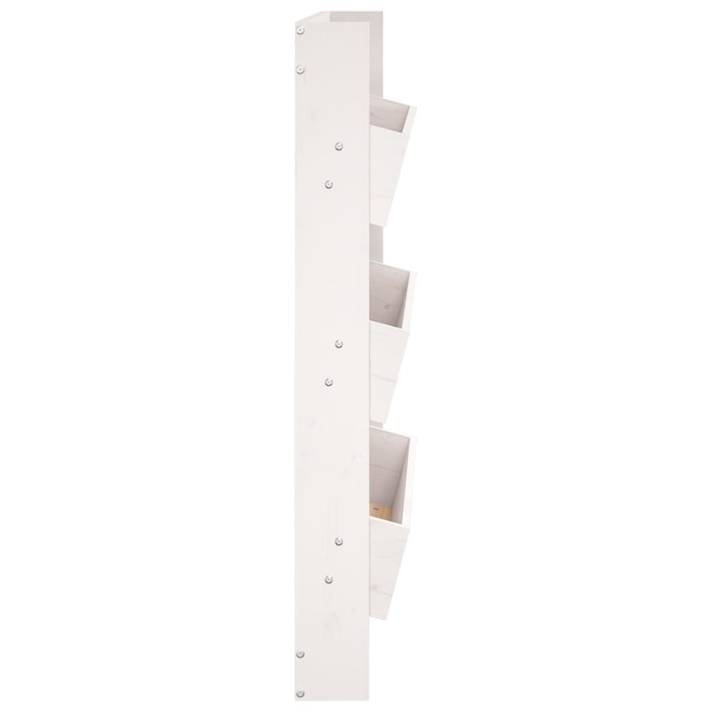 Wand-Pflanzkübel Mit 3 Fächern 60X18,5X110 Cm Weiß Kiefernholz