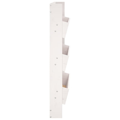 Wand-Pflanzkübel Mit 3 Fächern 60X18,5X110 Cm Weiß Kiefernholz