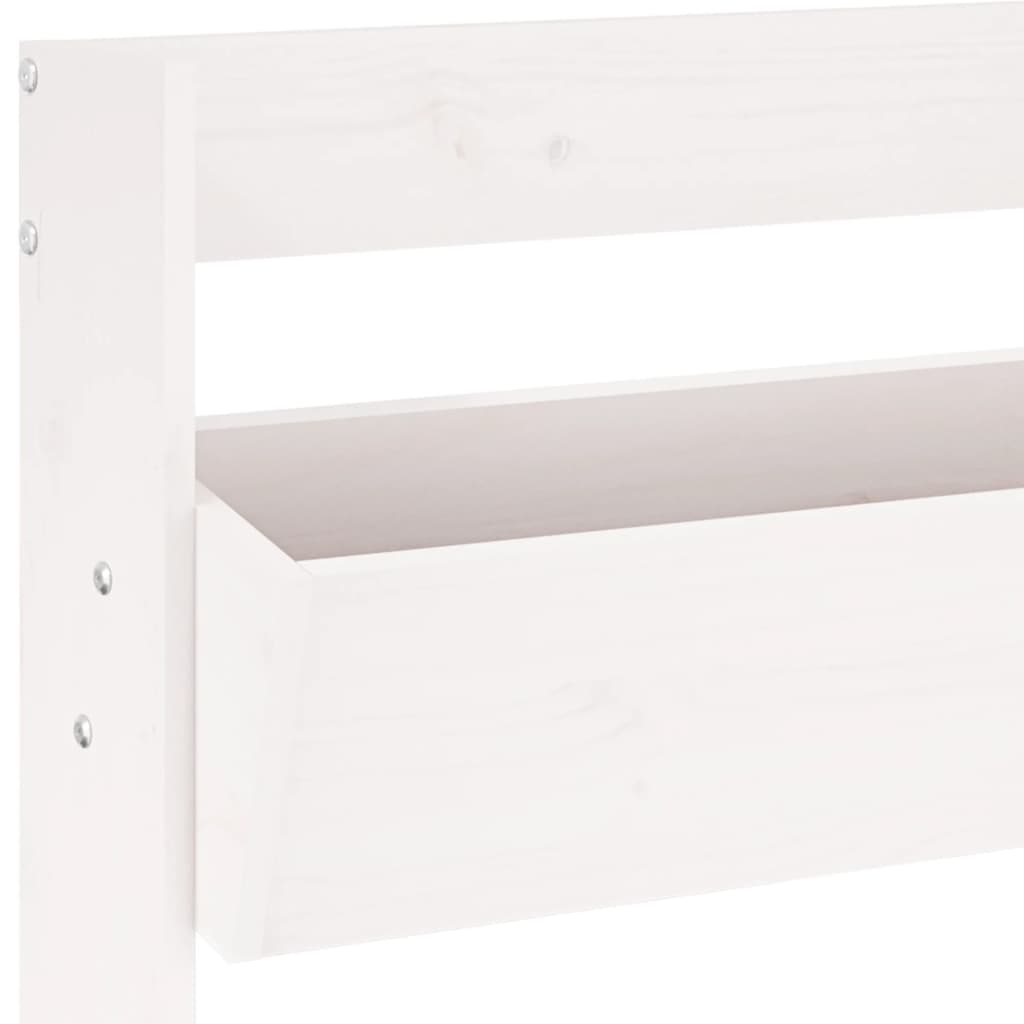 Wand-Pflanzkübel Mit 3 Fächern 60X18,5X110 Cm Weiß Kiefernholz