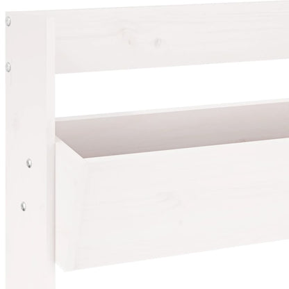 Wand-Pflanzkübel Mit 3 Fächern 60X18,5X110 Cm Weiß Kiefernholz